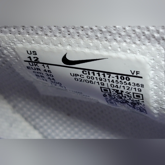 Nike Air Force 1 High \'07 LV8 1 White/Off Noir Purple Men\'s Size 12 CI1117-100